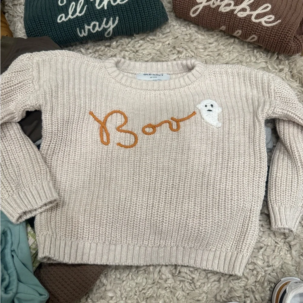 Old Navy Boo sweater 18/24m